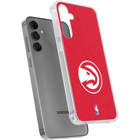 NBA Atlanta Hawks Distressed Galaxy S24 Plus Clear Case